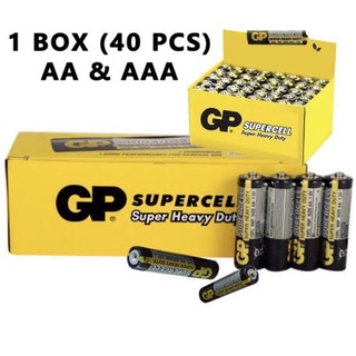 ถ่าน GP Super Heavy Duty (เลือกAAหรือAAA)1กล่องบรรจุ40ก้อน