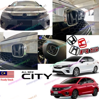 โลโก้คาร์บอนไฟเบอร์ สีดํา สีแดง สําหรับ Honda City GN 2020-2022