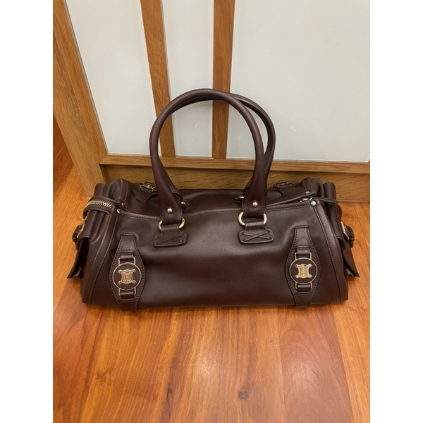 กระเป๋า แบรนด์ Celine รุ่น Celine Vintage Handbag in brown leather  สีสวยมาก โลโก้คือปังมาก