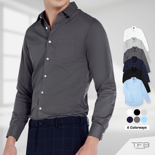 เสื้อเชิ้ตแขนยาว สีเทาเข้ม TFB Workwear