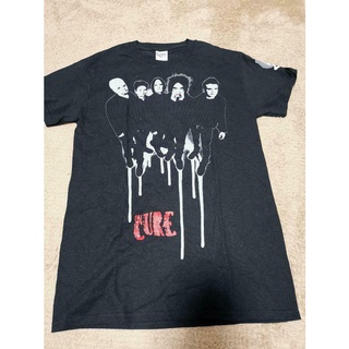 เดรสคอกลมแขนสั้นพิมพ์ลายเสื้อยืดแขนสั้นสีดําพิมพ์ลาย The Cure 2013 S สีดํา