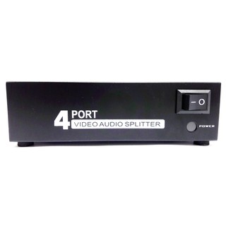 กล่องแปลงสัญญาณ AV Mt-104av 4 Port Video Audio Splitter 1 in 4 Out Av Divider Rca Splitter