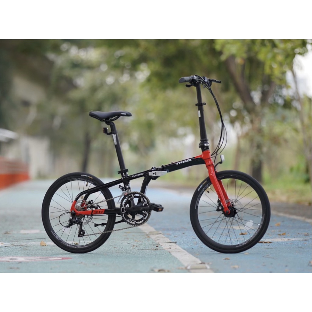 จักรยานพับได้ TRINX Flybird 3.0 ปี 2020 18sp. ล้อ 20” สีดำแดง