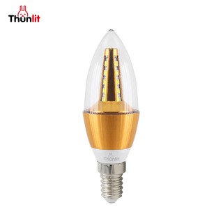 Thunlit หลอดไฟเทียน หลอดไฟ LED 220V E14 5W หลอดไฟ LED วอร์มไวท์ หลอดไฟประหยัดพลังงาน ไฟตกแต่ง ประหยัดไฟ