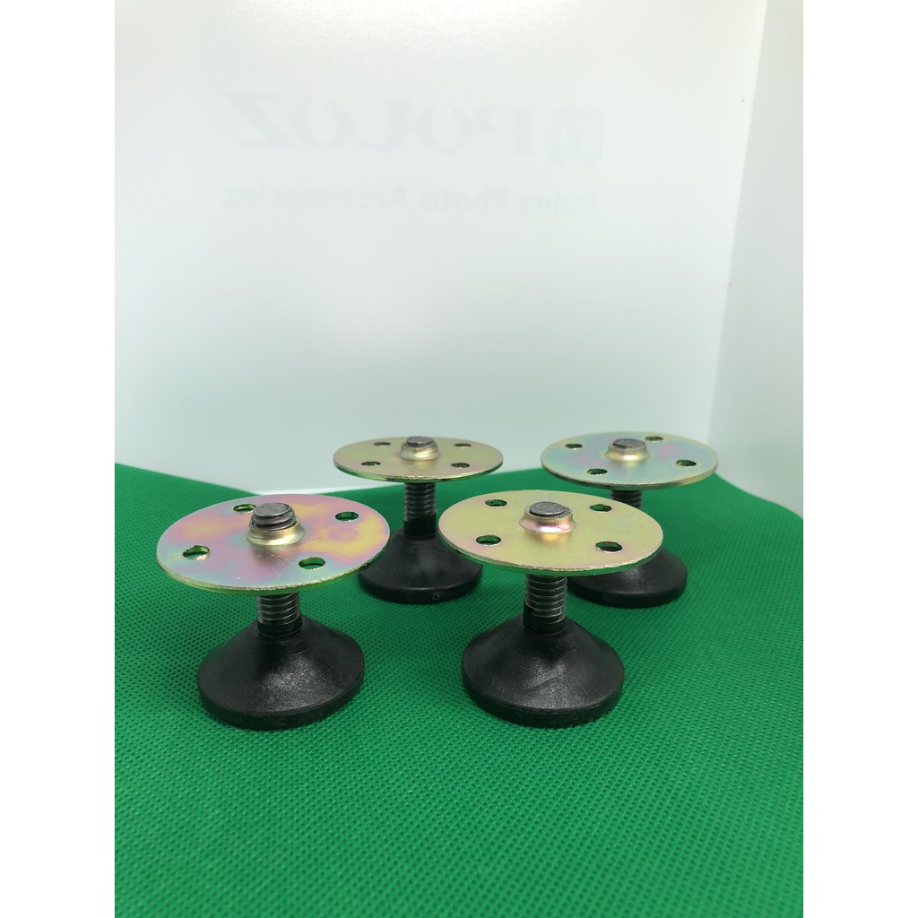 ขาปรับระดับ แกนเกลียว 3 หุน หรือ 9.5 mm (3/8x25mm) / 1ชุด4ชิ้น  (แถมพร้อมแป้นยึดสีรุ้ง) - รูปที่ 2