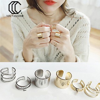 🔥3 ชิ้นเปิดแหวน Midi Finger Knuckle แหวนกอง Charms Xmas ของขวัญ