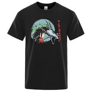 เสื้อยืด พิมพ์ลายอนิเมะ Spirited Away สไตล์ญี่ปุ่น ฮาราจูกุ สตรีทสินค้าเฉพาะจุดเสื้อยืดอินเทรนด์