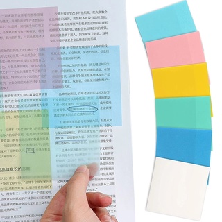 Ohaya แผ่นกระดาษโน้ต PET แบบใส มีกาวในตัว หลากสีสัน สําหรับเครื่องเขียน แพลนเนอร์ โรงเรียน 50 แผ่น