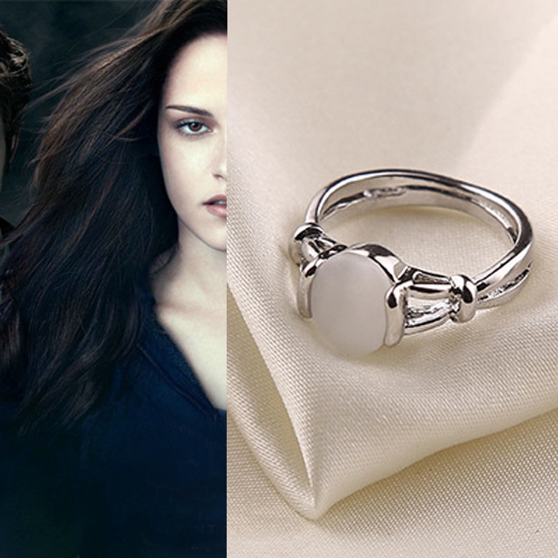 Twilight Saga แหวน Bella Opals Silver Plated แฟชั่นภาพยนตร์คลาสสิกเครื่องประดับสําหรับผู้หญิง Lady