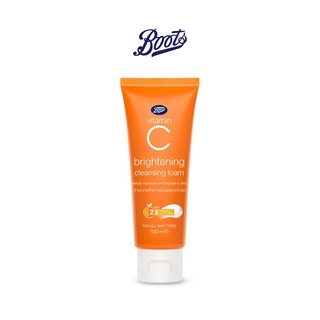 BOOTS VITAMIN C บู๊ทส์ วิตามิน ซี ไบร์ทเทนนิ่ง คลีนซิ่ง โฟม  100 มล