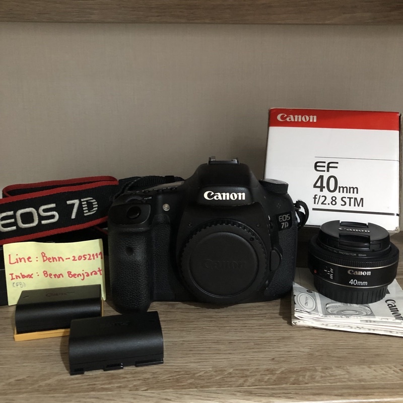 กล้อง Canon EOS 7D พร้อมเลนส์แคนนอน 40 mm. มือสอง สภาพดี ใช้งานน้อย ‼️พร้อมโอนลดได้อีก‼️