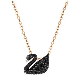 โฟกัสไป ที่ส่วนลดของร้านชวารอฟสกี้ Swarovski ICONIC SWAN สร้อยคอแฟชั่น Black Swan สร้อยคอ Clavicle Chain ส่งแฟนของขวัญ