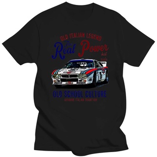 ขายดี!Vintage ITALIAN CAR LANCIA 037 เสื้อยืด ผ้าฝ้าย แขนสั้น พิมพ์ลาย RALLYS-5XL