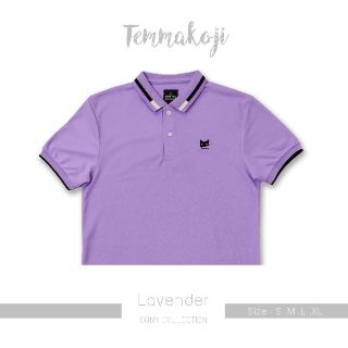 เสื้อโปโลมีสไตล์  แบรนด์  Temmakoji สีม่วงอ่อน  เก็บเงินปลายทางได้