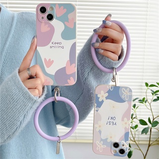 เคสโทรศัพท์ ซิลิโคนนิ่ม ลายดอกเดซี่ พร้อมสายคล้องมือ สําหรับ OPPO reno4 reno4Z reno5 reno5F reno6 Reno5Z reno7 reno7z reno2Z reno2F reno 4 4z 5 5F 5Z 6 7 7z 2F 2 F R9S A16K A55 5G