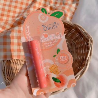 Obuse sweet peach lip balm🍑ลิปสติกแบรนด์แท้ เป็นลิปปามบำรุงปาก✨

฿36