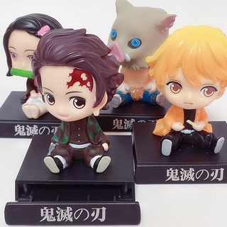 ตุ๊กตาหัวเด้งดาบพิฆาตอสูร Demon Slayer Kimetsu No Yaiba ตุ๊กตาหัวเด้งสำหรับติดหน้ารถ ใช้เป็นที่วางมือถือได้