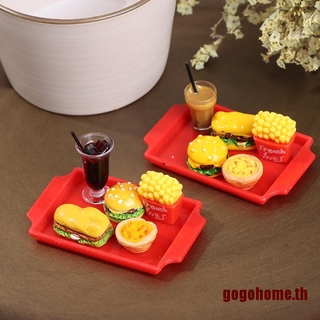 【Gogohome】แฮมเบอร์เกอร์จิ๋ว น่ารัก สําหรับบ้านตุ๊กตา 1 ชุด