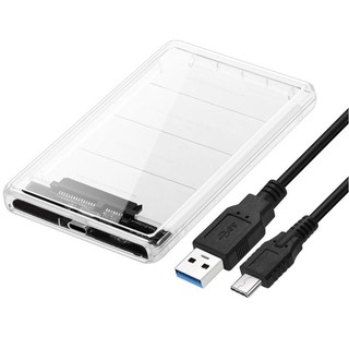 For WIN 10 2.5inch USB 3.0 USB 3.1 Type-C SATA Hd Box SSD HDD Hard Disk Drive External HDD Enclosure Transparent Case