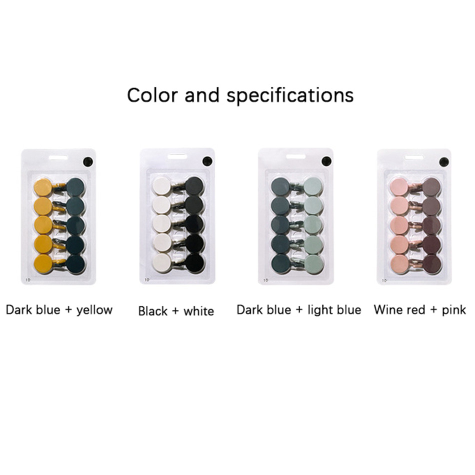 ตะขอติดผนังขนาดเล็กสีพื้น 10 ชิ้น - รูปที่ 4