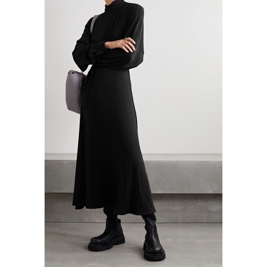 กระโปรงเอวสูงยาวผ้าพลิ้ว ผ้าRayonอย่างดี