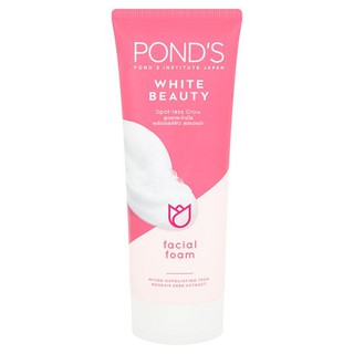 พอนด์ส โฟม สูตร White Beauty  โฟมล้างหน้าหลอดสีชมพู 100 กรัม