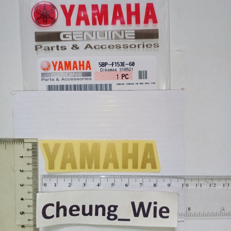 5BP-F153E-60 Yamaha โลโก้สติกเกอร์ Pad scorpio Z Gold Original YGP Tail Body Connection Pad