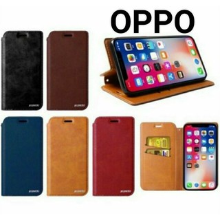 ซองฝาพับ Case OPPO A5 2020 A9 2020 F7 F9 A57 A91 A92 A93 A73 A15 A12 เคสโทรศัพท์ มือถือ