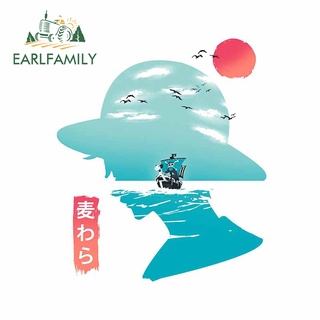 Earlfamily สติกเกอร์ไวนิล ลายวันพีช กันน้ํา สําหรับติดตกแต่งรถยนต์ รถจักรยานยนต์ 13 ซม. x 11.1 ซม.