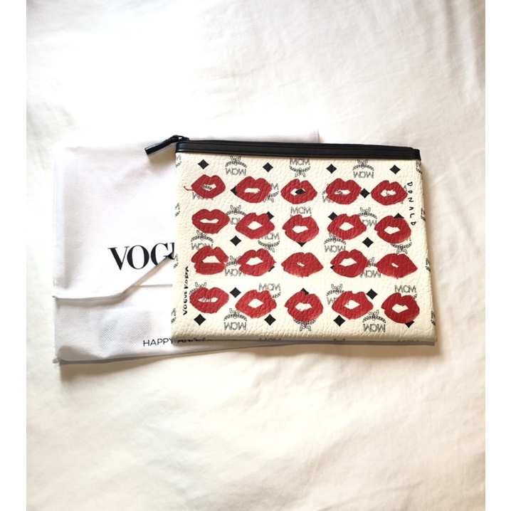 MCM x Vougue Red Kiss Clutch
