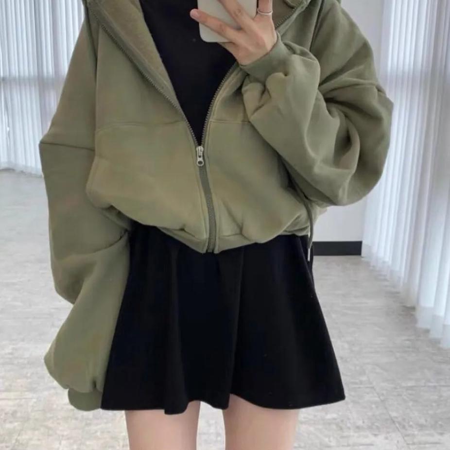 ❄️ขายวันนี้ ZIPPER HOODIE JACKET XXL SWETER สําหรับผู้ชายและผู้หญิง - OVERSIZE JACKET XXL SHOPEE MAL