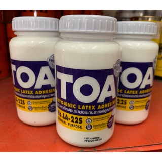 กาวลาเท็กซ์อนามัยเอนกประสงค์คุณภาพสูง (TOA)Hygienic Latex Adhesive NO.LA-22S น้ำหนักสุทธิ 8 ออนช์(Free ไม้พายทากาวใต้ฝา)