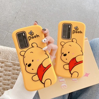 เคสโทรศัพท์มือถือลายการ์ตูนหมีพูสําหรับ Huawei Y9s Y9 Prime Y9 2019 Y7 Pro 2019 Nova 3 3i Nova 5T Nova 7i Nova 7SE Nova 8 Nova 8SE Honor 8X Honor 20 Lite P20 Pro P30 Pro P40 Pro Mate 30 Pro Mate 40 Pro