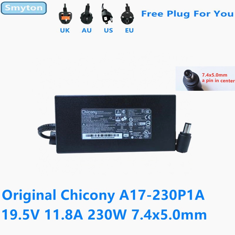 AC Adapter Charger สําหรับ Chicony A17-230P1A 19.5V 11.8A 230W A230A016P A230A027P MSI Gaming แล็ปท็
