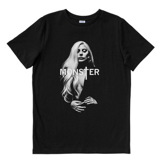 เสื้อยืดผ้าฝ้ายพิมพ์ลายแฟชั่น Gaga - MONSTER กาก้า สําหรับผู้หญิง | เสื้อยืด พิมพ์ลายวงดนตรี | เพลงเมอร์ช | Unisex | เพล