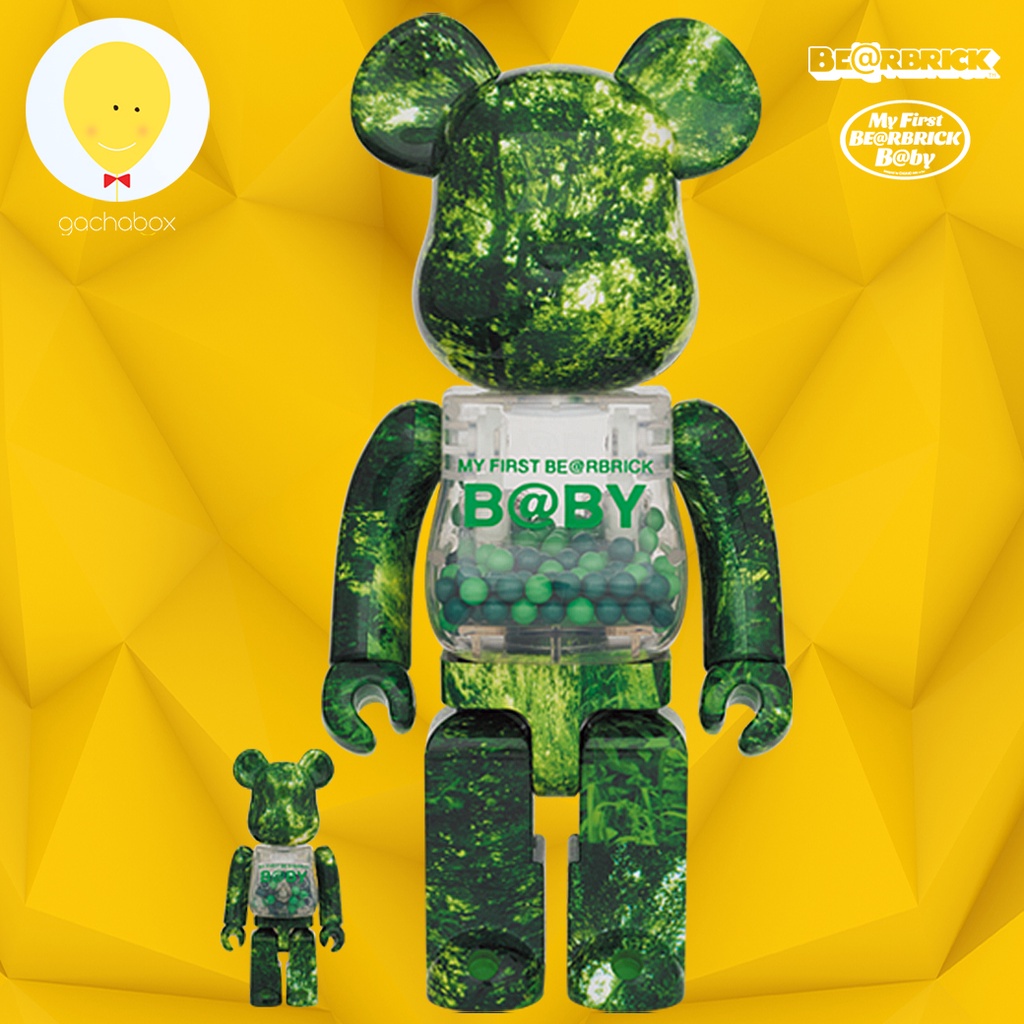 gachabox Bearbrick My First Baby Green Forest 100%+400% แบร์บริค ของแท้ พร้อมส่ง - Medicom Toy Be@rbrick