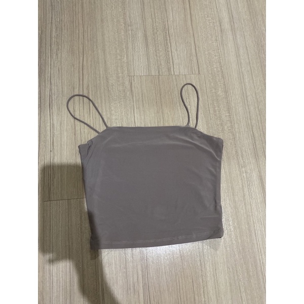 เสื้อ Crop สายเดี่ยว สี Taupe size XS