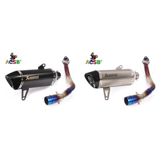 คอท่อเลส สีไทเทเนียม พร้อมปลายท่อ Akrapovic✨Xmax300✨