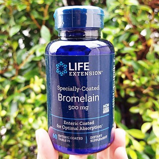 โบรมีเลน Specially-Coated Bromelain 500 mg 60 Enteric Coated Tablets (Life Extension®)