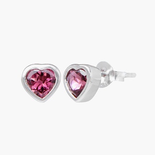 Moress RHODOLITE GARNET HEART EARRINGS