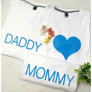 เสื้อคู่พ่อแม่ สกรีน Daddy&amp;Mommy C037 ตัวละ