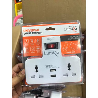 ปลั๊กเอนกประสงค์ ปลั๊ก พร้อมสวิทซ์ และ ช่องเสียบ USB Universal Smart Adapter พร้อมส่ง