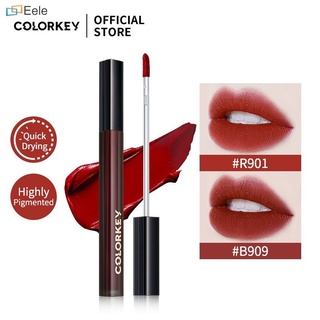 COLORKEY ลูกไม้สีดำลิปเคลือบ Colorkey ของเหลวลิปสติกกำมะหยี่เคลือบ COLORKEY ↑ Eele