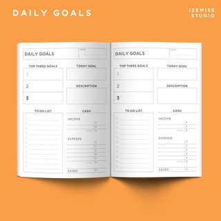 สมุดจดบันทึก DAILY GOALS 1MONTH