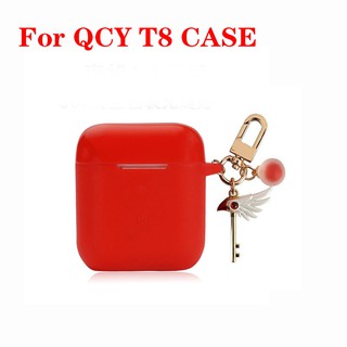 QCY T8 T8s กรณี QCY M18 หูฟังไร้สายไม้กายสิทธิ์น่ารัก TPU ซิลิโคนป้องกันฝาครอบป้องกัน