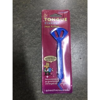 แปรงขูดลิ้น ที่ขูดลิ้น พร้อมที่แคะซอกฟัน Dr.Phillips Tongue Cleaner Dual Action (สุ่มสี)