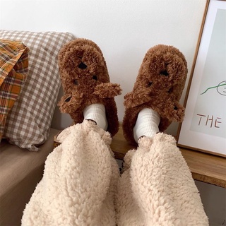 WP01/WP04 - Teddy Bear Couple Slipper - รองเท้าใส่ในบ้าน รองเท้าสลิปเปอร์ (ผู้ชาย และ ผู้หญิง)