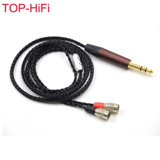 สายเคเบิลอัพเกรดหูฟัง ชุบเงิน 2.5 3.5 มม. 4pin XLR สมดุล 16 แกน สําหรับลําโพง Mr Ether Alpha Dog Prime