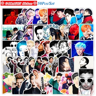 ชุดสติกเกอร์ Diy พิมพ์ลาย G-DRAGON KPOP BIGBANG นักร้องฮิปฮอป กันน้ำ สำหรับติดตกแต่ง 50 ชิ้น/ชุด