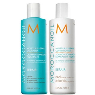 Moroccanoil moisture repair shampoo+conditioner 250ml  แชมพูและครีมนวดสำหรับผมทุกประเภทที่ขาดความชุ่มชื้น